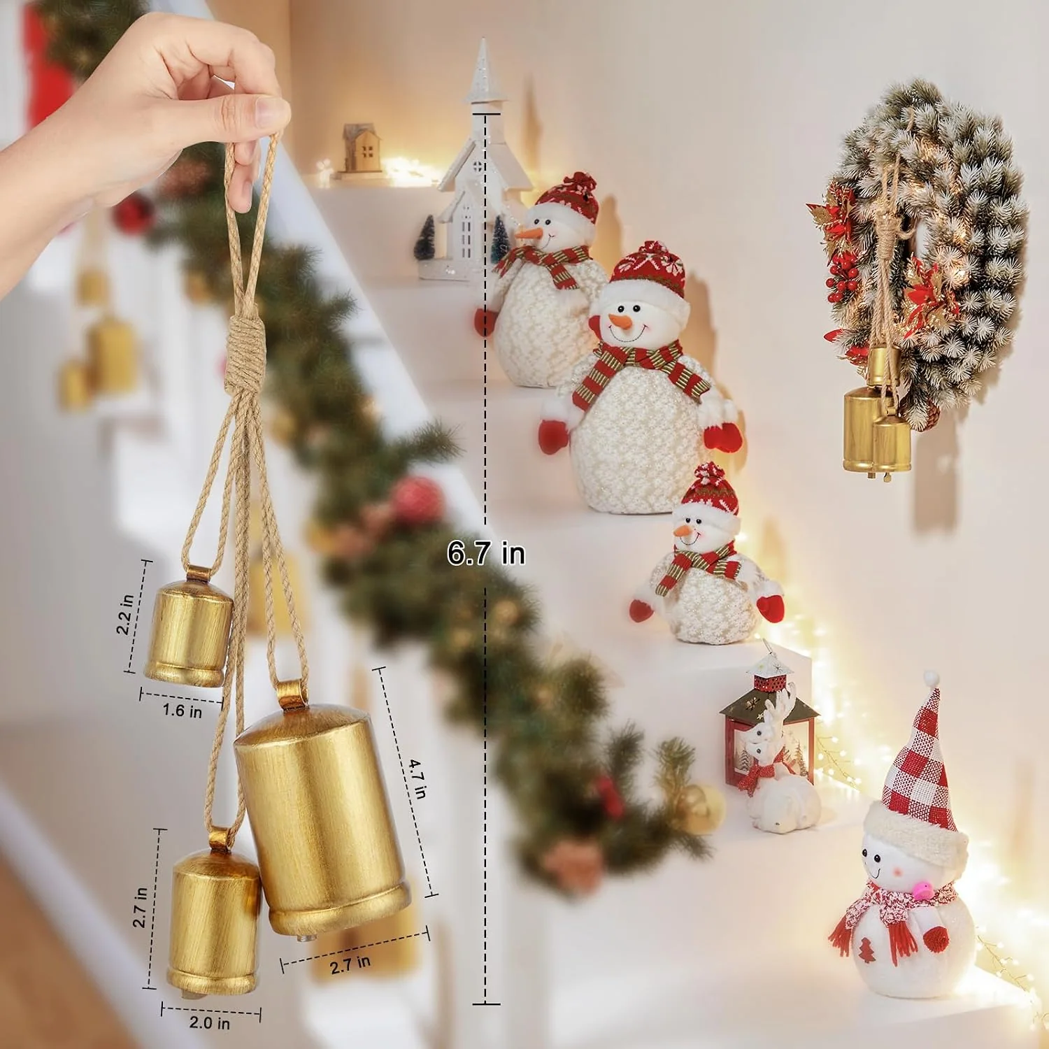 Minetom Set of 3 Christmas Bells, photo 2