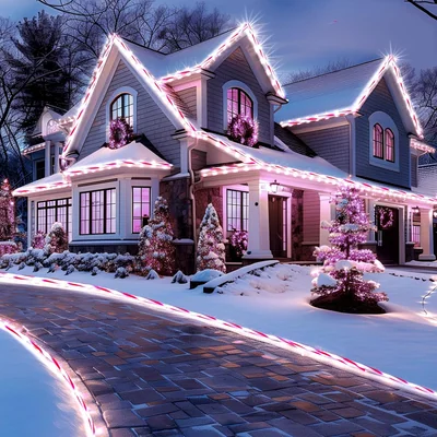 Minetom Christmas Lights Outdoor, 66FT 400 LED Candy Cane Rope Light Outdoor, thumbnail 3