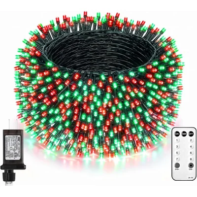 Minetom Red Green White Christmas Lights, thumbnail 3