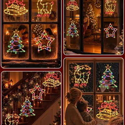 Minetom Christmas Window Lights Indoor, thumbnail 2