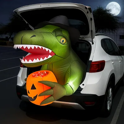 Minetom 3.44 FT Trunk or Treat Car Decorations Kit with 4 LEDs for Car, thumbnail 1