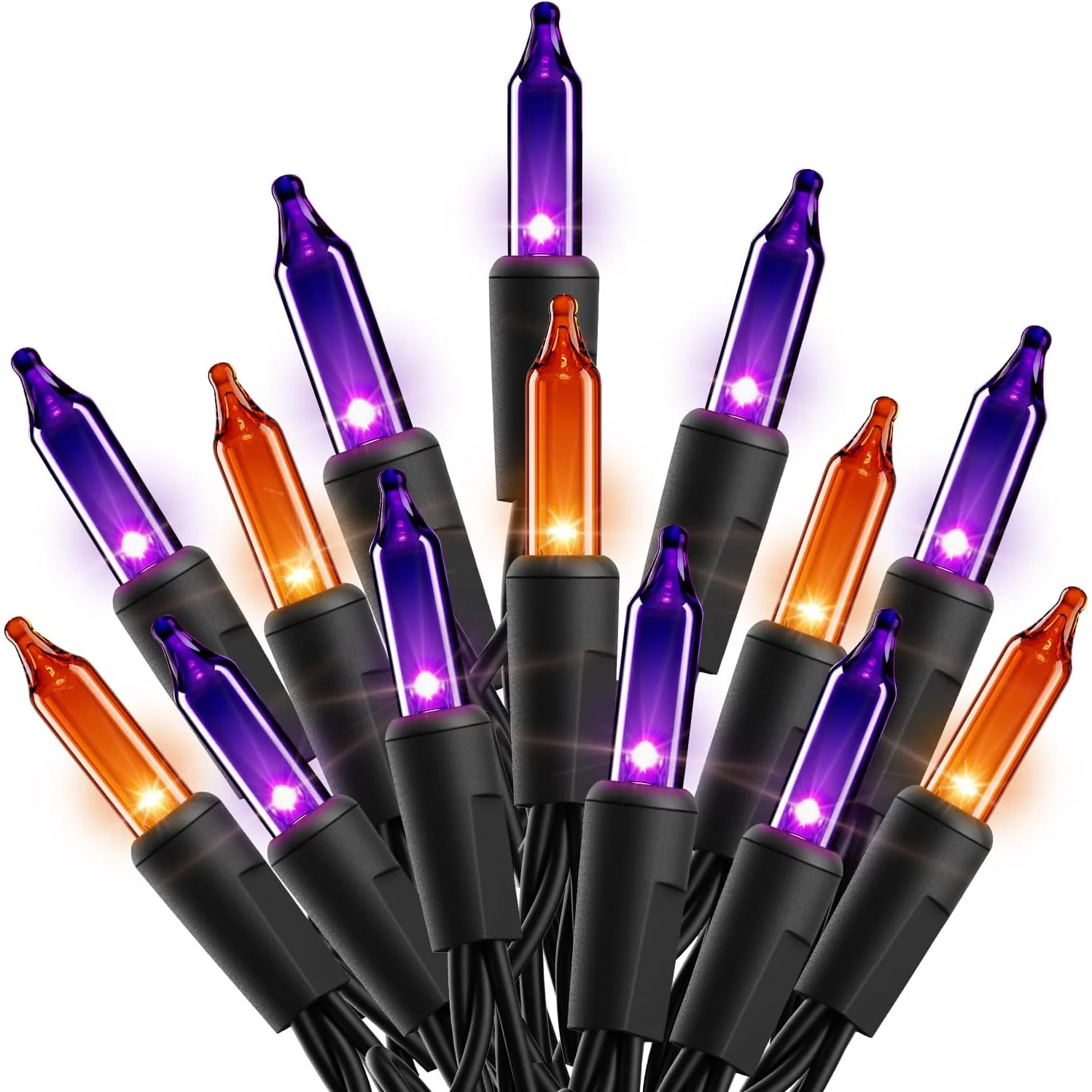 Minetom RGB Color Changing Smart LED Christmas String Lights 100 Count 33Ft, Purple Orange, 100 Count, photo 5