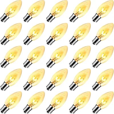 Minetom 50 Pack C9 Clear Replacement Bulbs for Christmas Lights, thumbnail 1