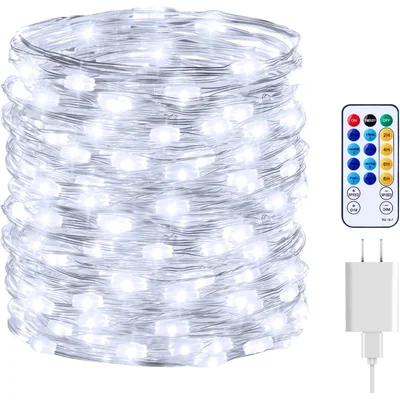 Minetom 66FT 200 LED Fairy Lights Plug in with Remote, thumbnail 3