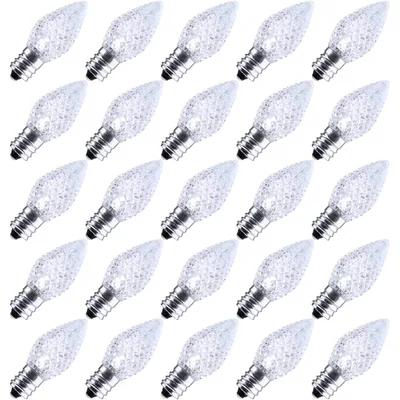 Minetom 25 Pack C7 LED Christmas Lights Bulbs, thumbnail 6