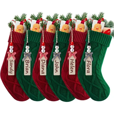 Minetom Personalized Christmas Stockings, 18 Inches Hanging Stockings with DIY, thumbnail 7