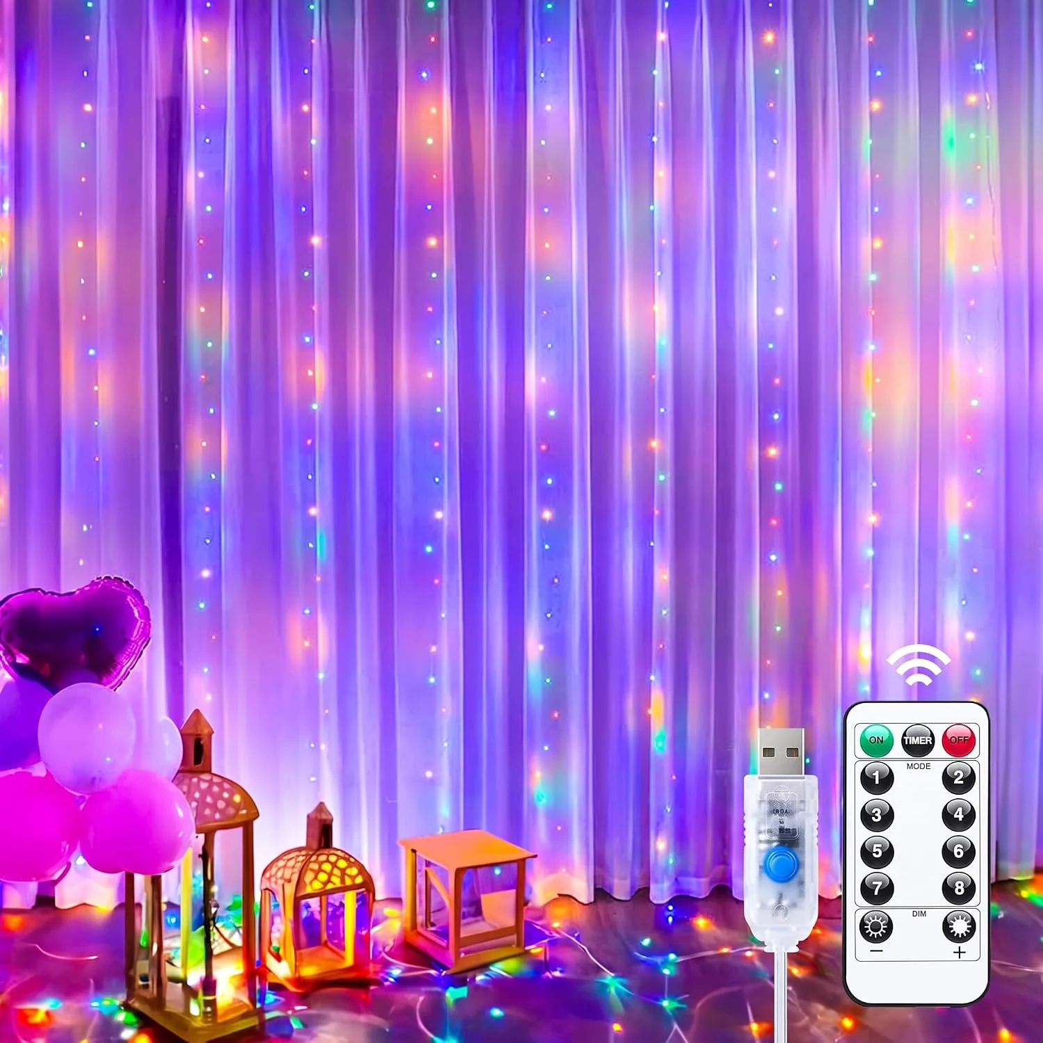 Minetom Curtain Lights, Multicolor, 1 Pack, photo 8