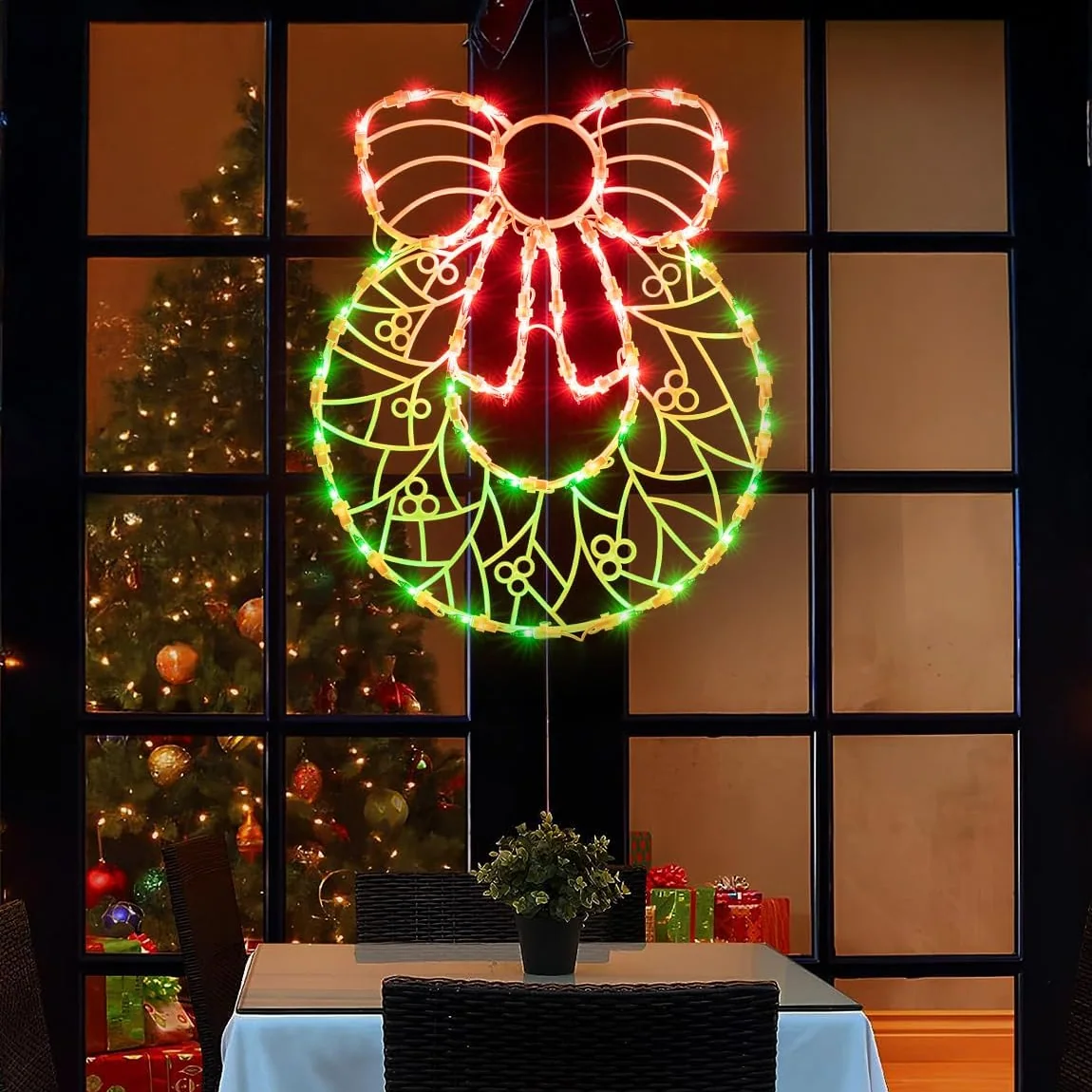 Minetom Christmas Window Silhouette Light Decoration, photo 4