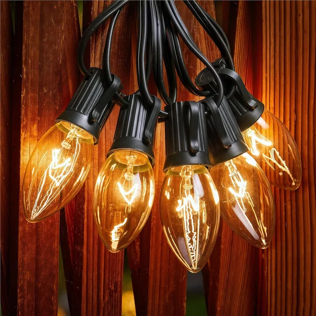 Minetom C9 Clear Christmas String Lights