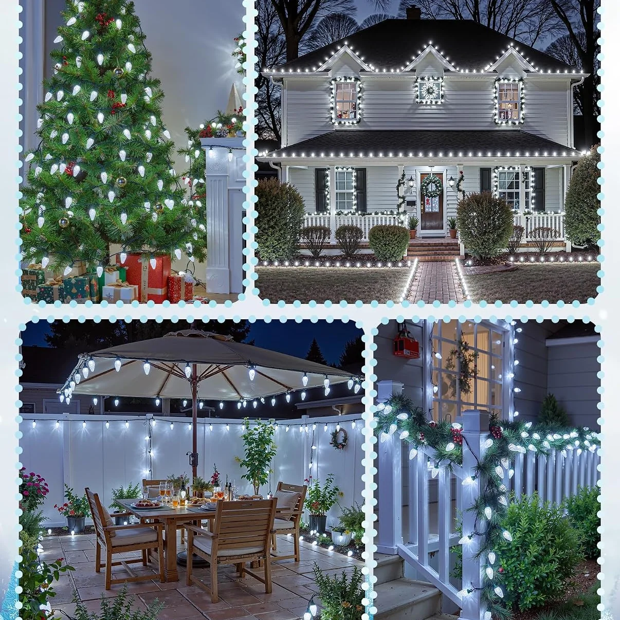 Minetom C9 Christmas Lights Outdoor with 100 Spring Clips 65FT 100 LED, photo 2
