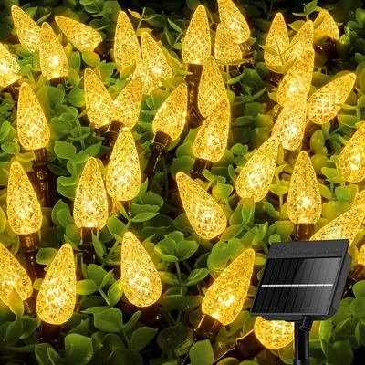 Minetom 23FT 50 LED C6 Solar Christmas Lights Outdoor Waterproof, thumbnail 2