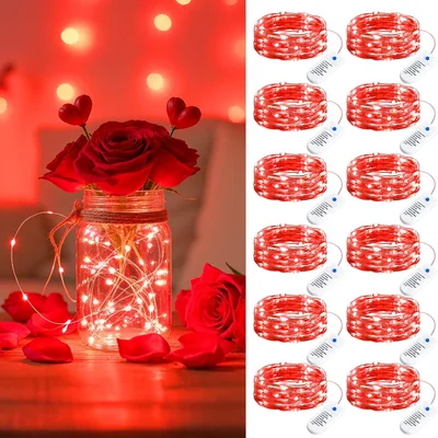 Minetom 12 Pack Warm White Battery Operated Fairy String Lights 8 Modes, thumbnail 11