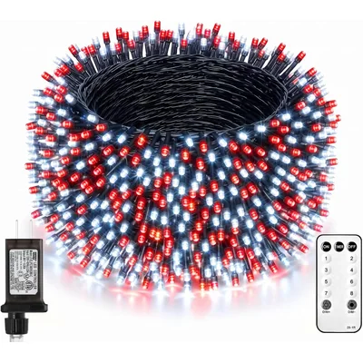 Minetom Red Green White Christmas Lights, thumbnail 2