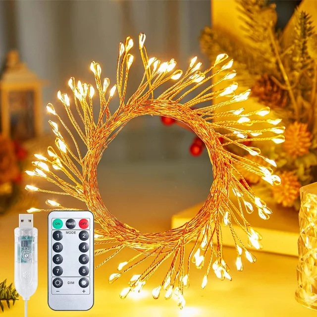 Minetom USB Firecracker Fairy Lights Plug