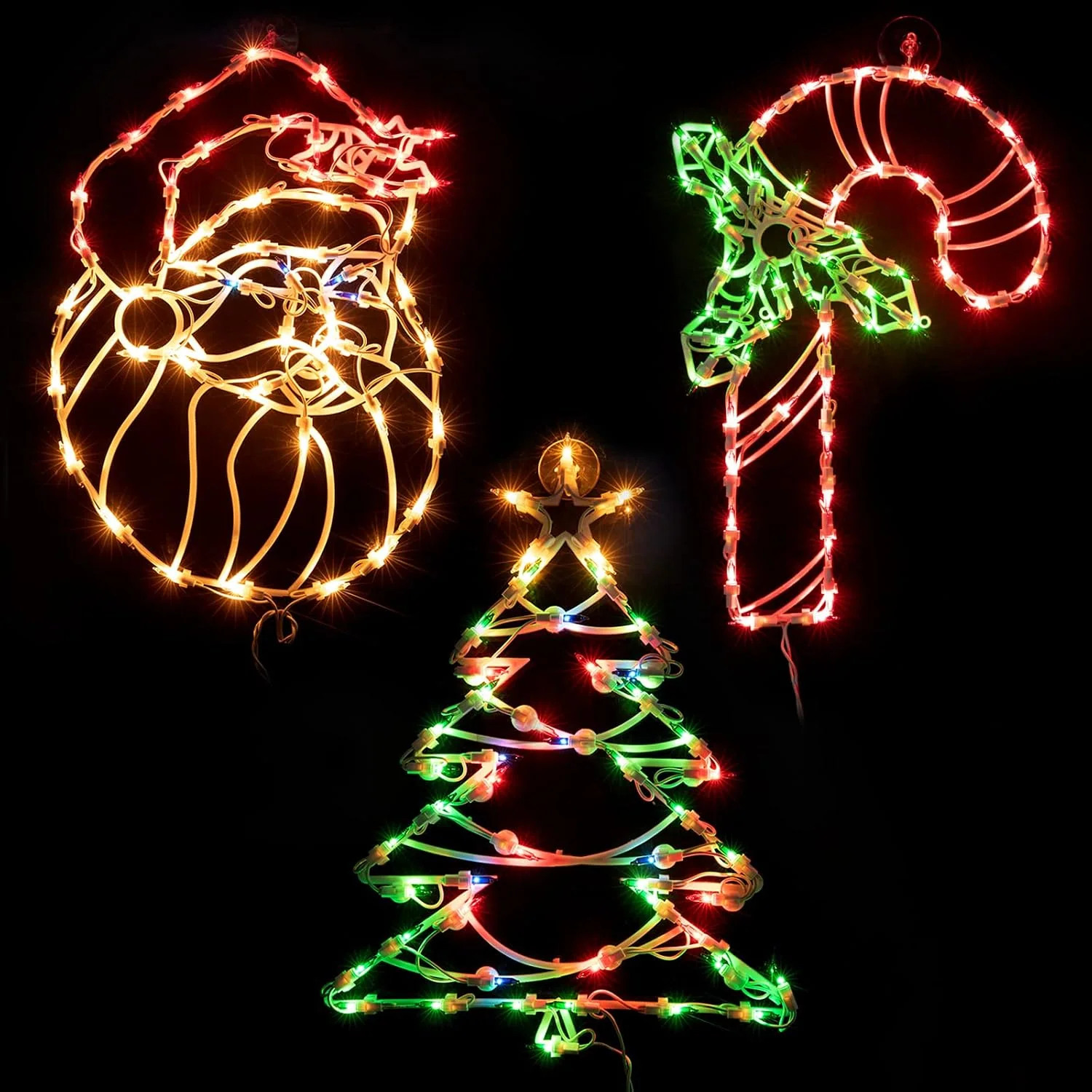 Minetom Christmas Window Silhouette Lights Decorations, photo 1