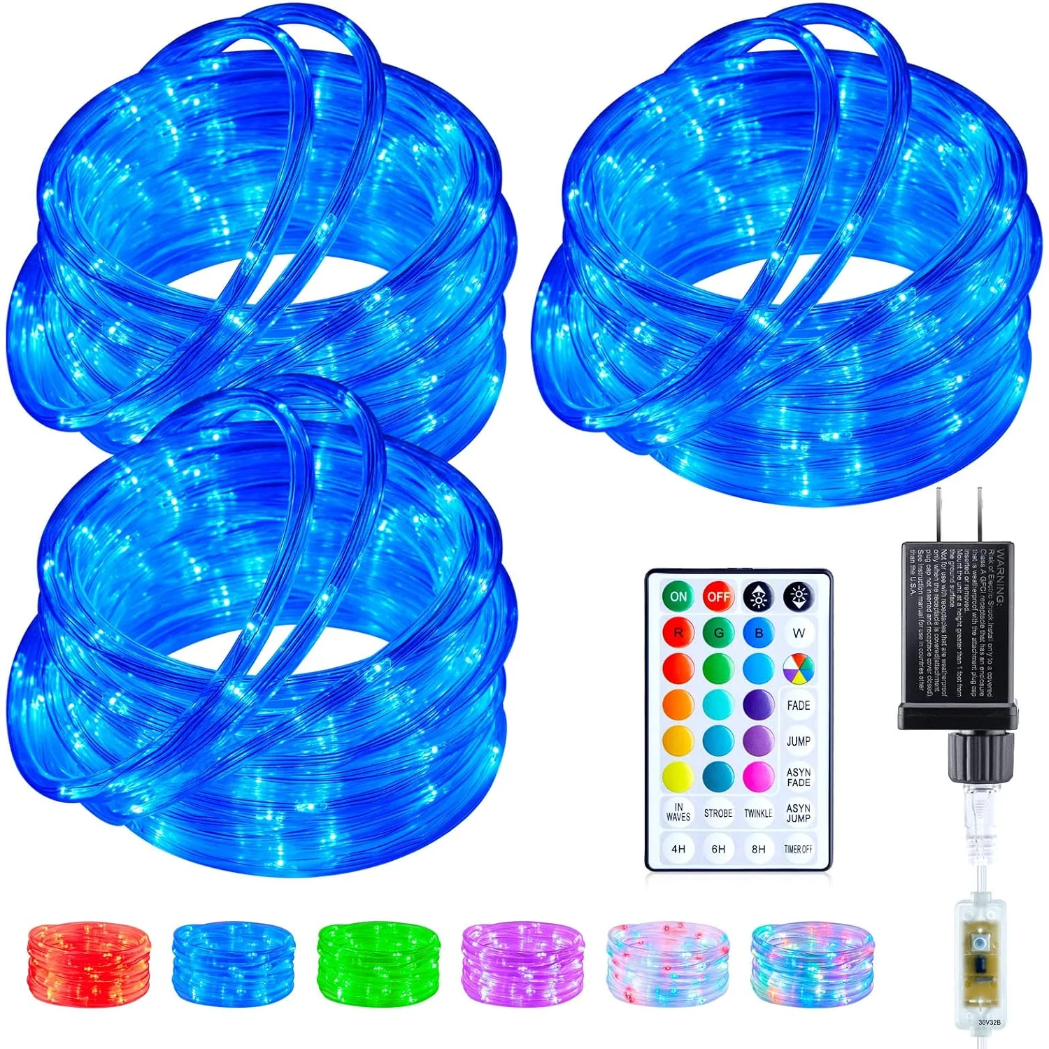 Minetom Color Changing Rope Lights Outdoor, 99 FT, photo 6