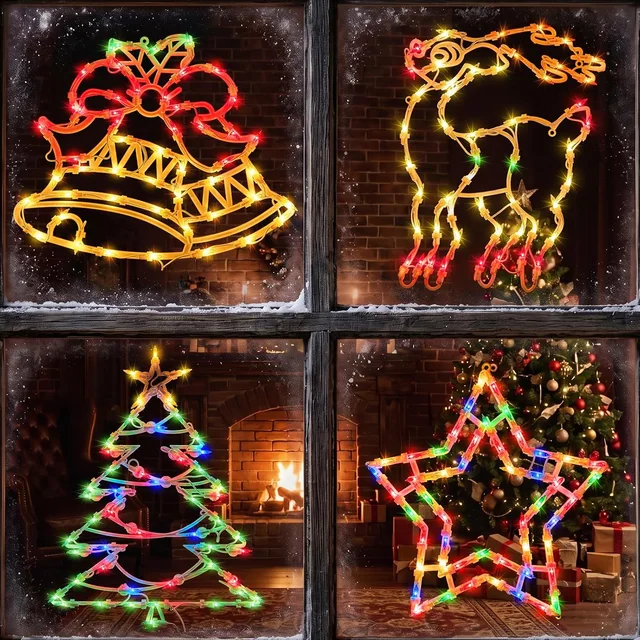 Minetom Christmas Window Lights Indoor