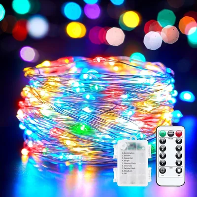 Minetom 33FT 100LED Fairy Lights Battery Operated, thumbnail 4