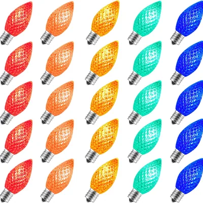 Minetom 25 Pack C7 LED Christmas Lights Bulbs, thumbnail 8