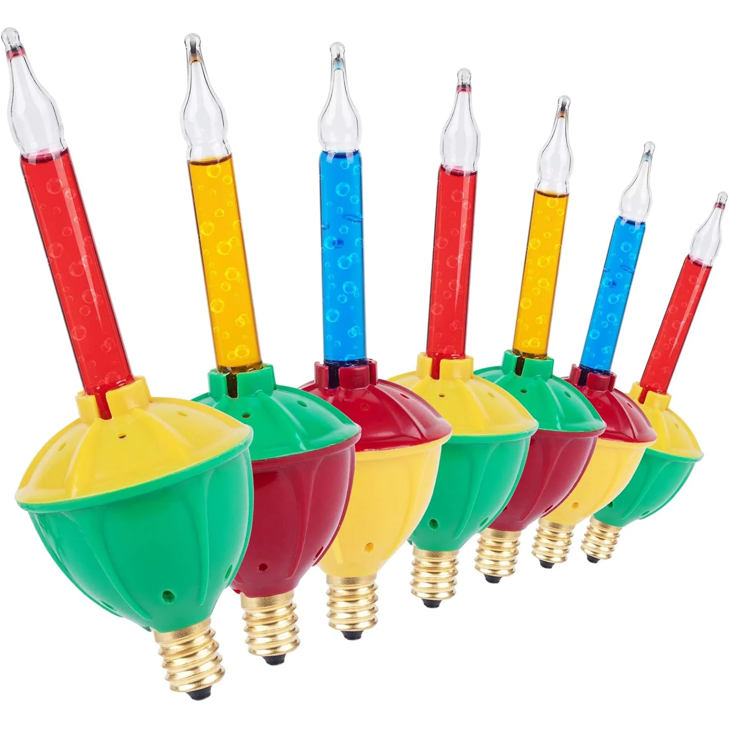Minetom 7 Counts Replacement Bubble Lights Bulbs, Multicolor, 7 Count (Pack of 1), photo 7