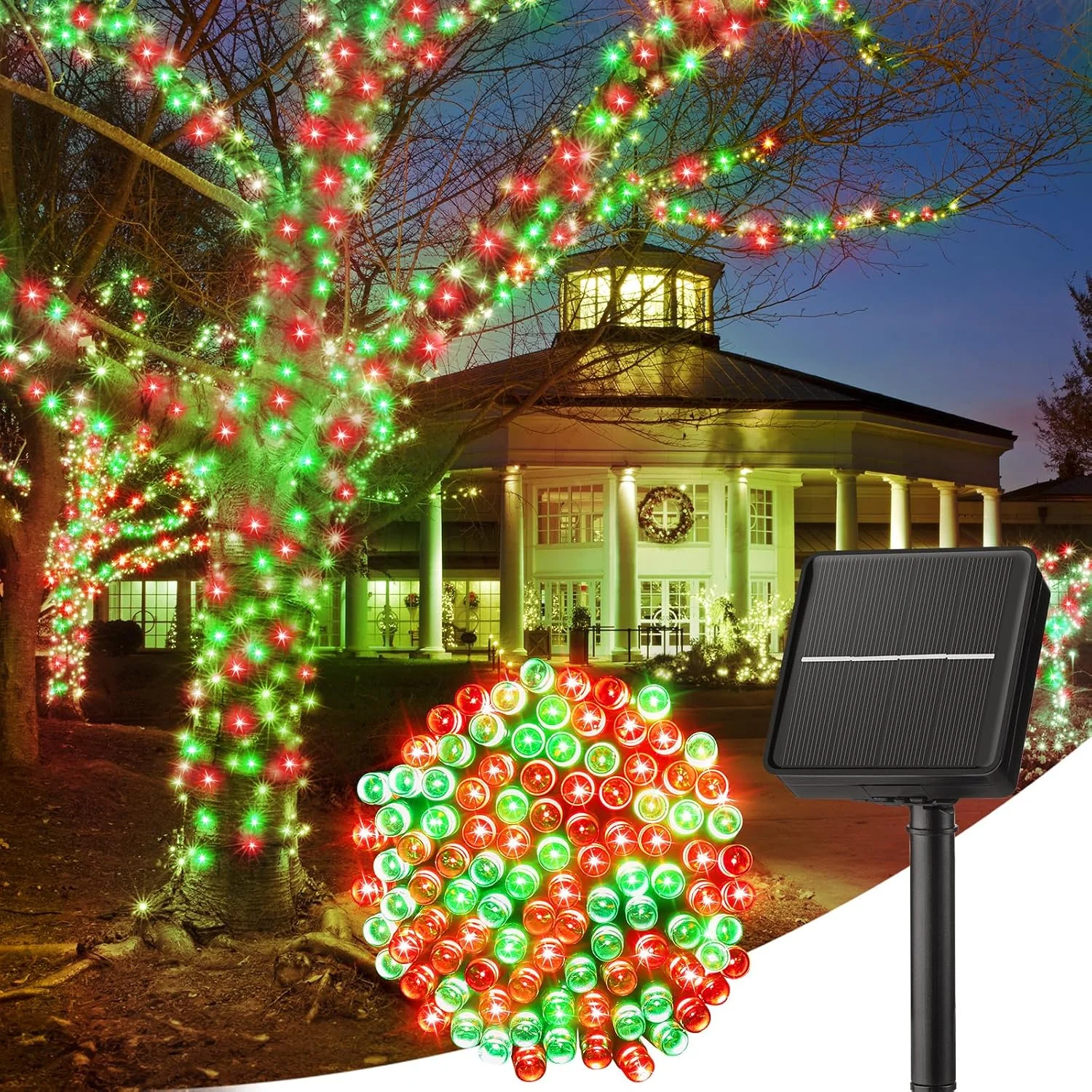 Minetom Solar Halloween Lights Outdoor, Red and Green, 40 FT 1Pack, photo 7