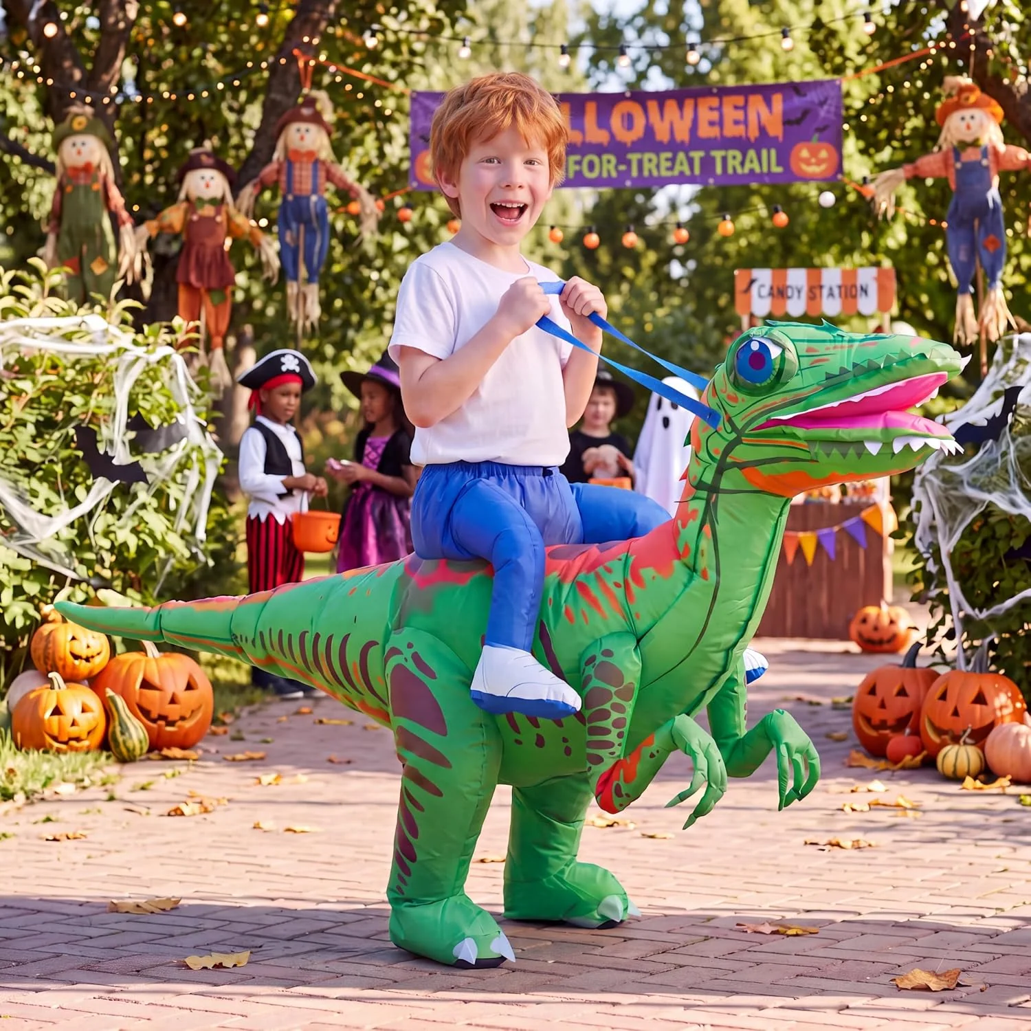 Minetom Halloween Light-Up Inflatable Dinosaur Costume For Kids, photo 3