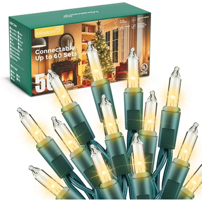 Minetom LED Clear Christmas String Lights, thumbnail 1