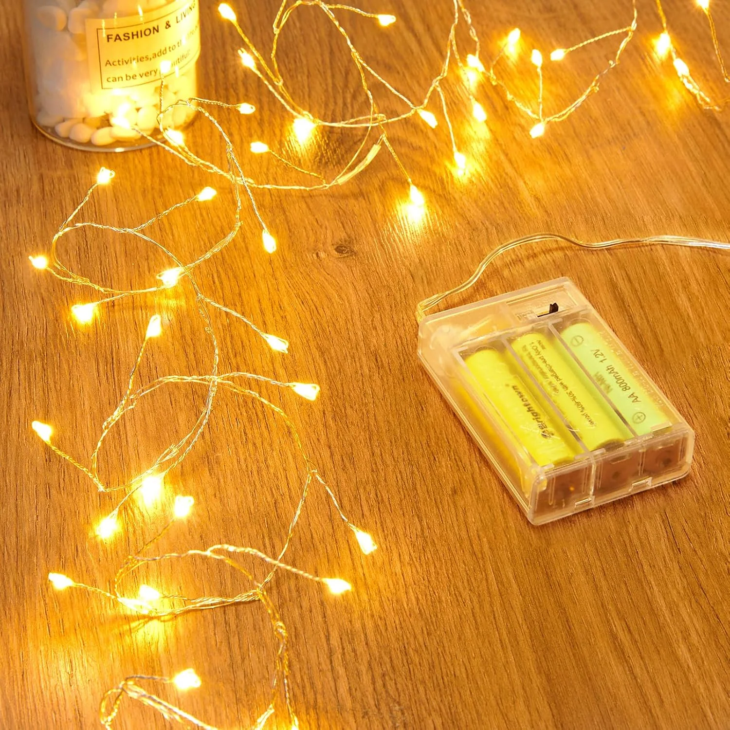 Minetom Fairy Lights Battery Operated, Twinkle String Lights 5ft 60LED, Warm White, 1 Pack, photo 6