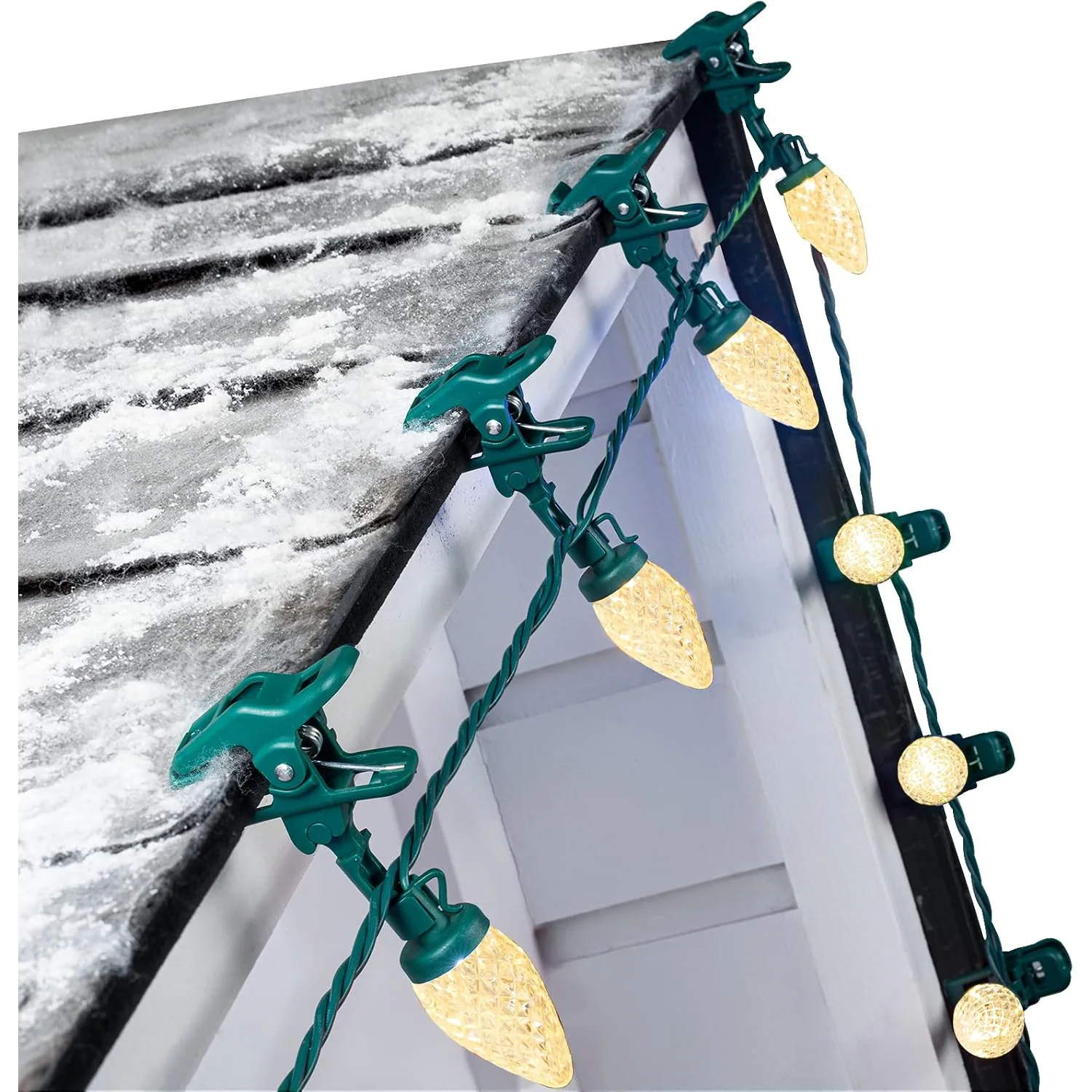 Minetom Christmas Lights Outdoor, 68FT 100 LED C9 String Lights with Spring, Warm White, 68Ft, photo 1