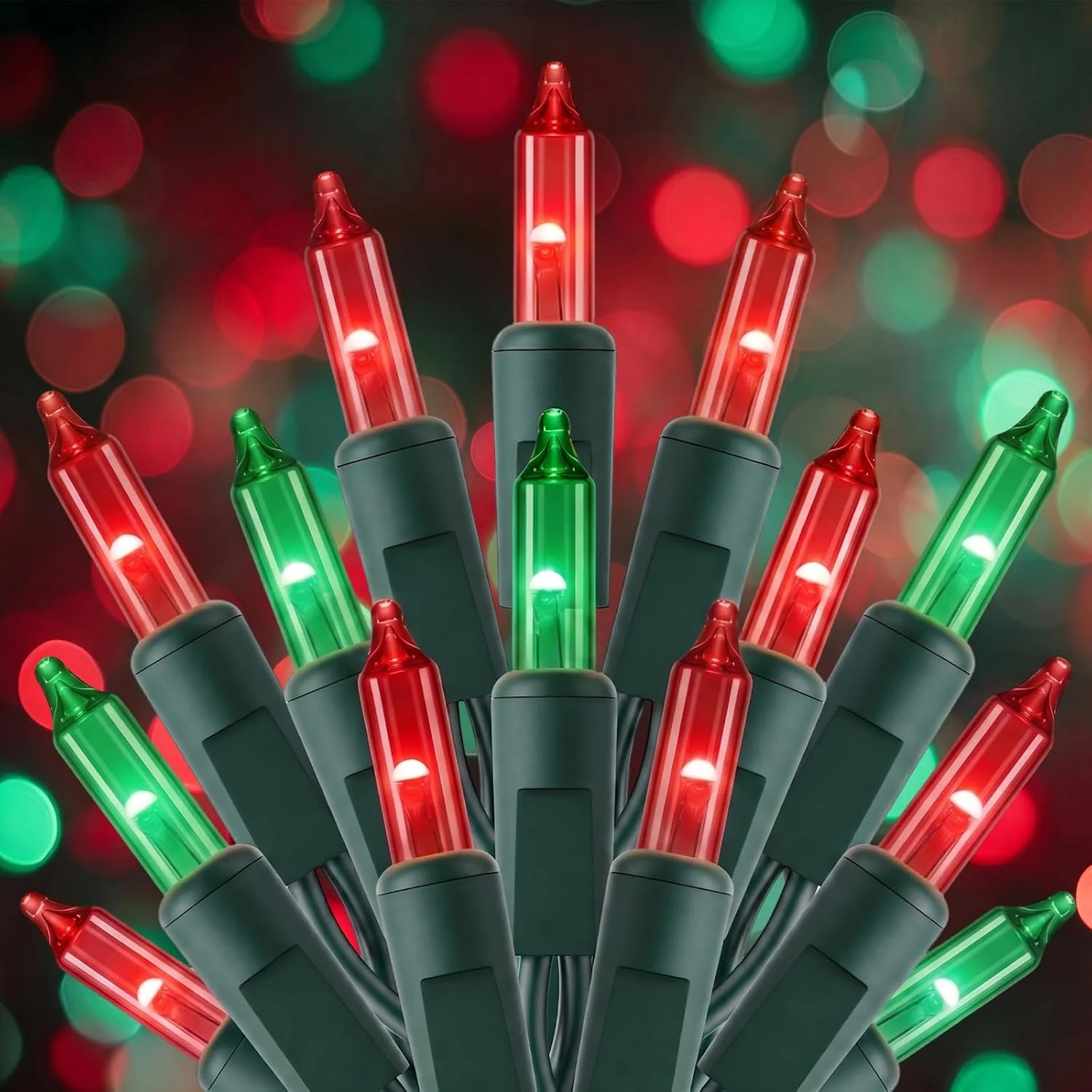 Minetom Warm White Christmas String Lights 100 Count 20 Feet, Red&Green-Green Wire, 100 Count, photo 10