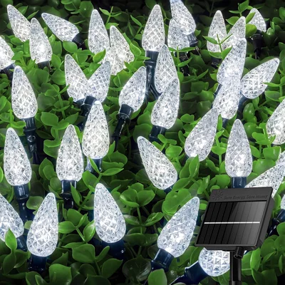 Minetom 23FT 50 LED C6 Solar Christmas Lights Outdoor Waterproof, thumbnail 7