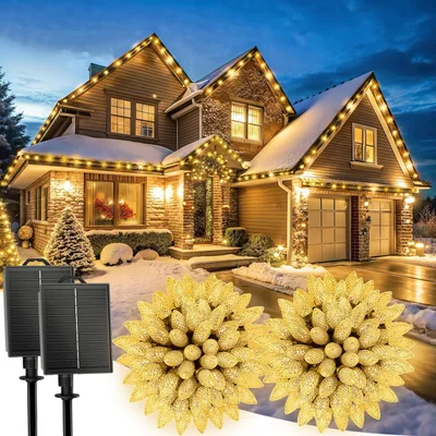 Minetom Solar Christmas Lights Outdoor, 50 LED C9 String Lights, thumbnail 4