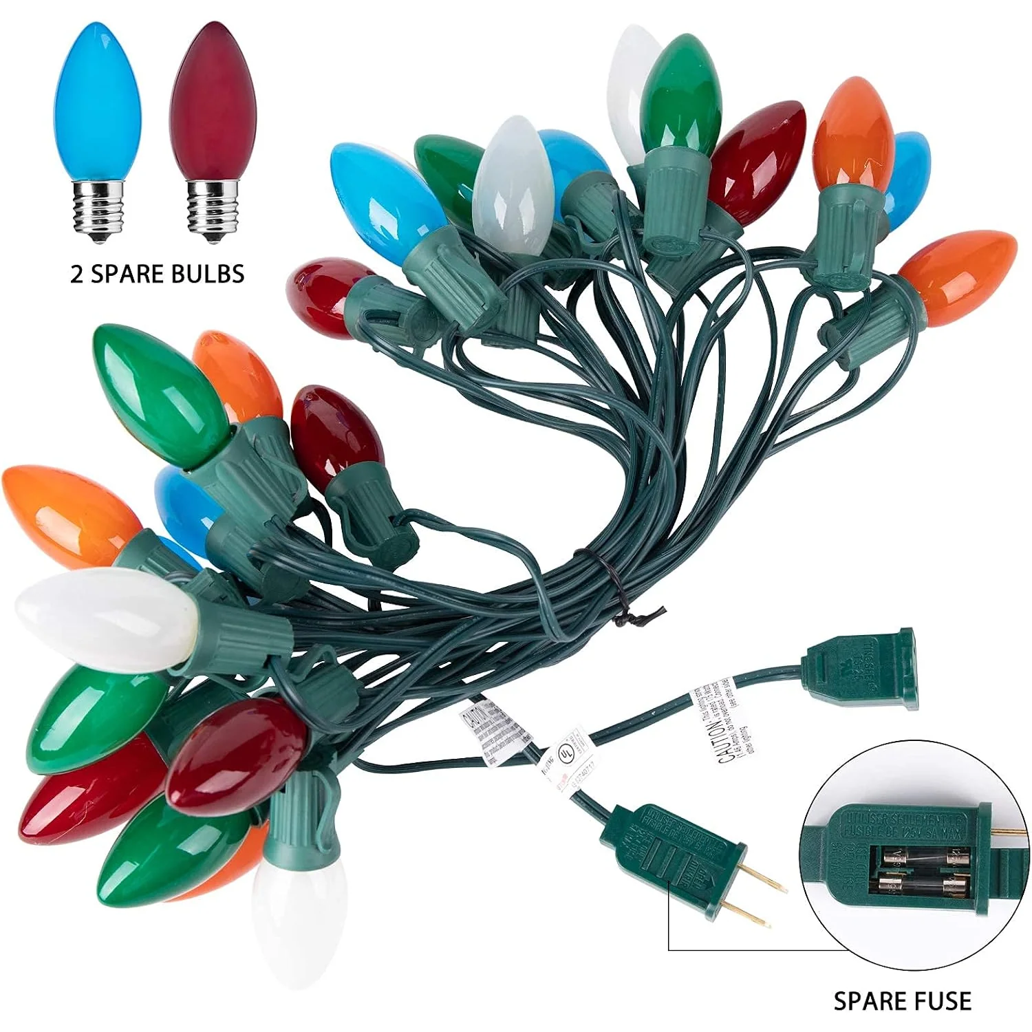 Minetom C9 Christmas Lights Outdoor, 100Feet Vintage Christmas String Lights, photo 3