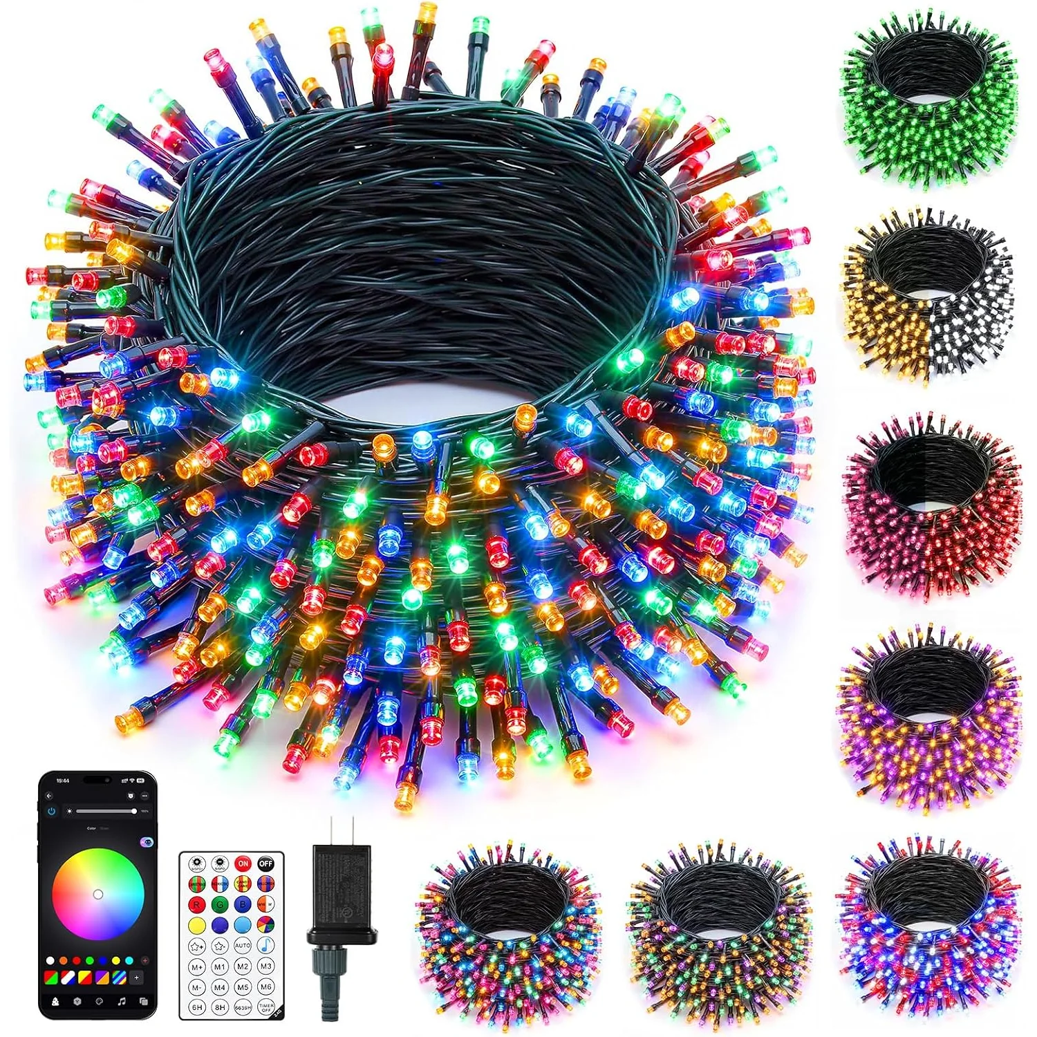 Minetom 82ft 250LED Smart Color Changing Christmas Halloween Tree Lights, 250LED-82FT, photo 1