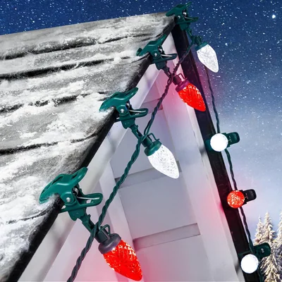 Minetom Christmas Lights Outdoor, 68FT 100 LED C9 String Lights with Spring, thumbnail 6