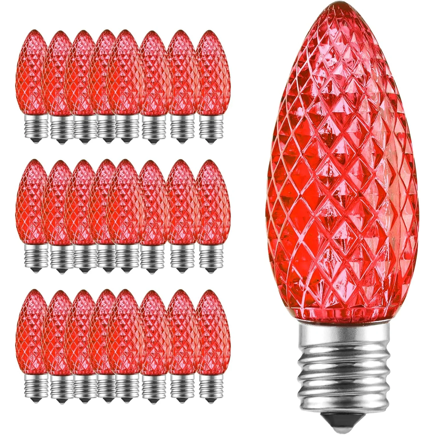 Minetom 100 Pack LED Light Bulbs, Red, 50 Pack, photo 6